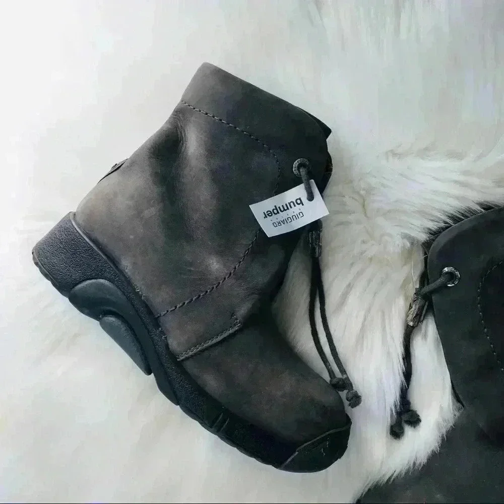New Giugiaro Bumper Leather Italy Boots Shoes